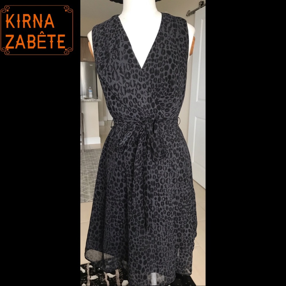 Grey Cheetah Dress by Kirna Zabête Sz 6